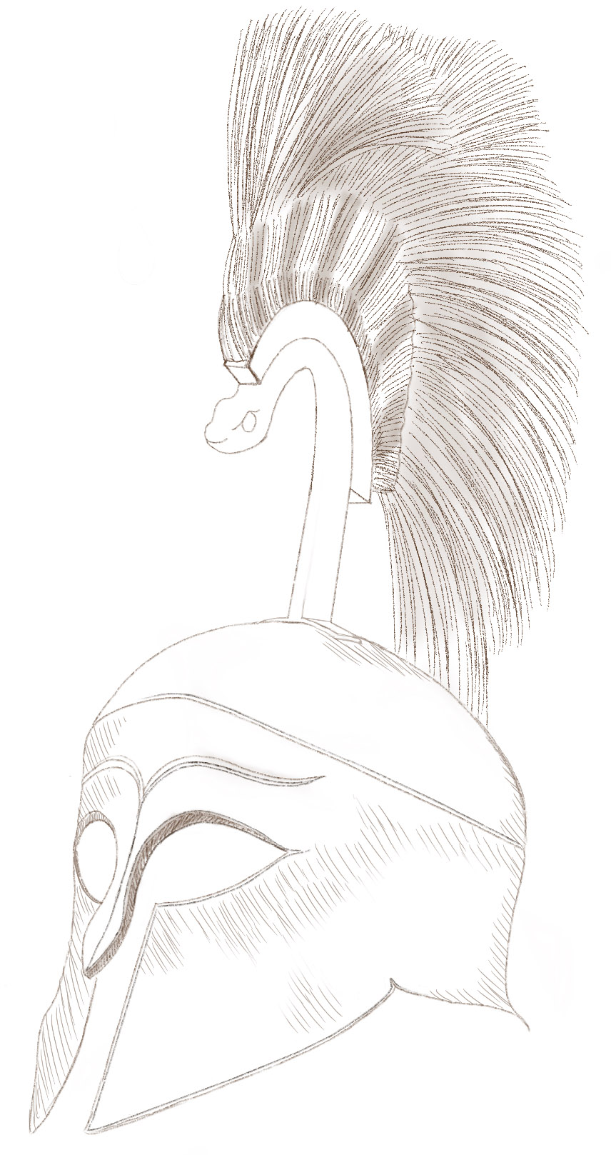 Corinthian helmet sketch